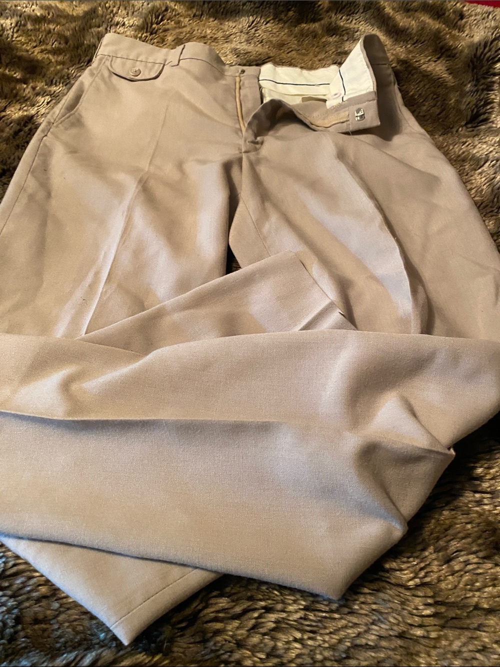 Haggar Men's Chinos in Beige Tan